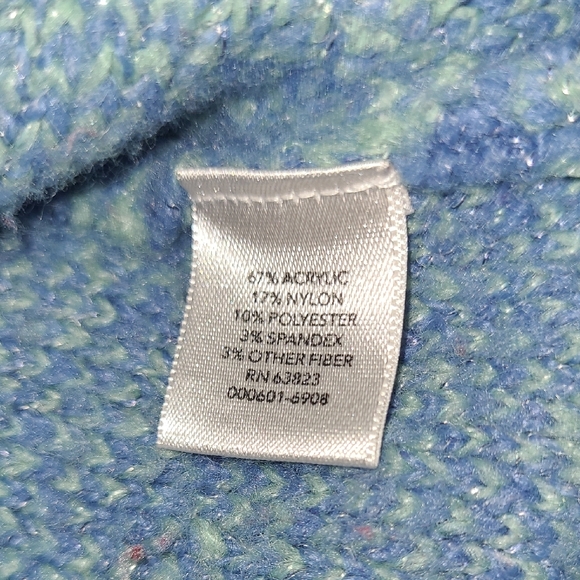 Christopher & Banks Mint and Blue Turtleneck Sweater - Picture 7 of 8